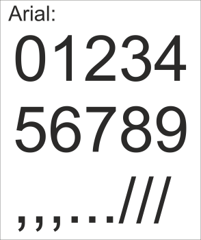 FolienPlot Zahlen Set